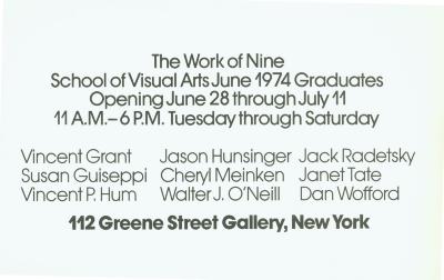 Announcements and invitations depicts: Information about exhibition