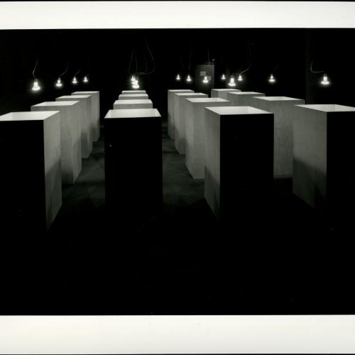 Photographic Materials depicts: artworks installed in a gallery