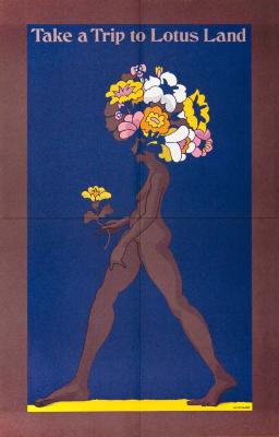 Posters depicts: Brown nude with flowers for hair