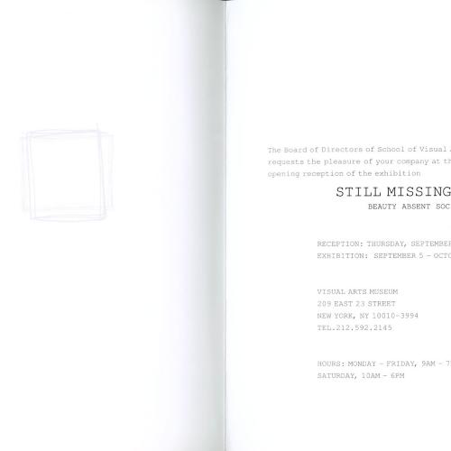 Announcements and invitations depicts: Exhibition announcement page 2