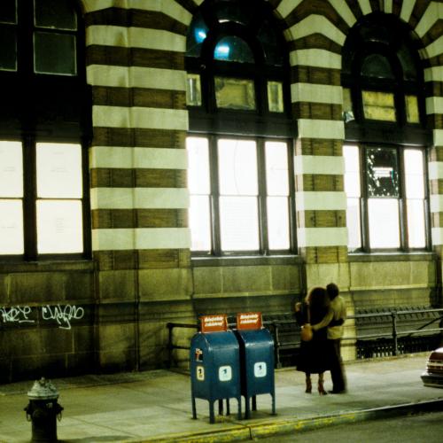 Photographic Materials depicts: color slide of the exterior of gallery