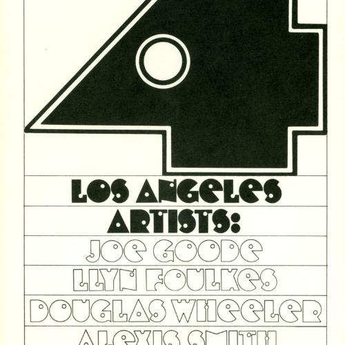Announcements and invitations depicts: Big number four plus information about exhibition