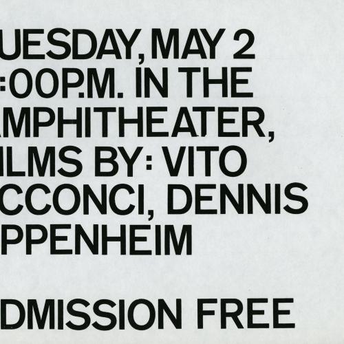 Announcements and invitations depicts: Announcement for film screening