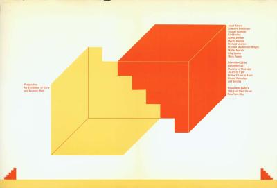 Posters depicts: Interlocking half cubes of yellow and orange
