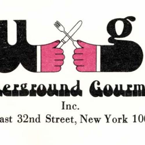 Letterheads/Stationery depicts: New York Magazine / Underground Gourmet. Envelope, sticker
