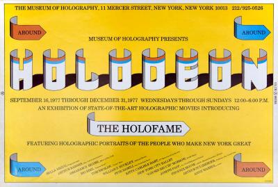 Posters depicts: Holodeon spelled out in 3-D circular font.