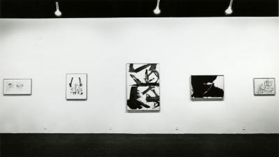 Photographic Materials depicts: artworks installed in a gallery