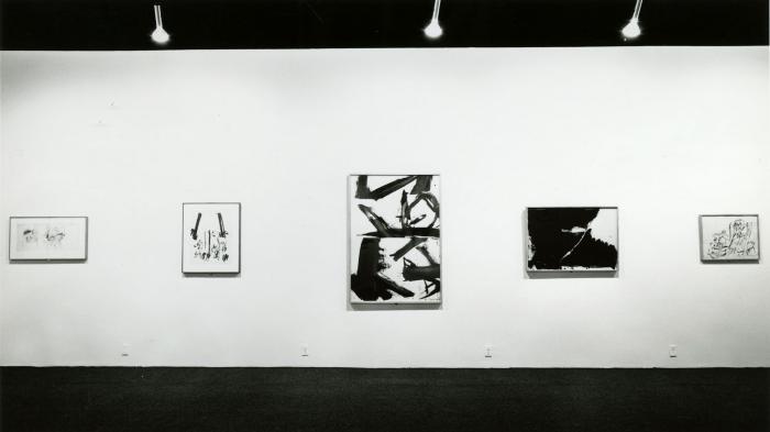 Photographic Materials depicts: artworks installed in a gallery