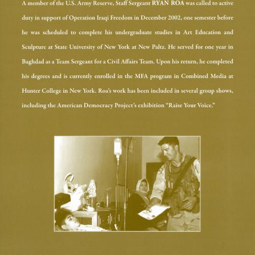 Portfolios depicts: interior of exhibition catalog