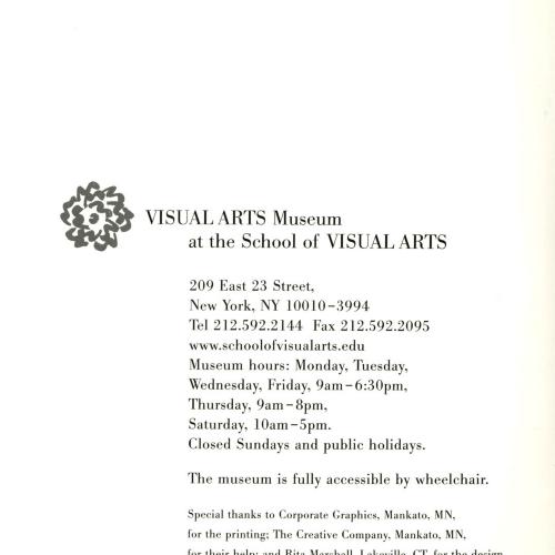 Announcements and invitations depicts: Interior recto of announcement with exhibition information