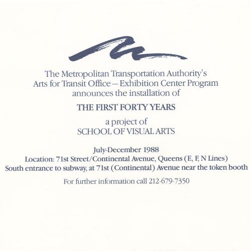 Announcements and invitations depicts: Exhibition announcement