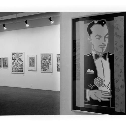 Photographic Materials depicts: artworks installed in gallery