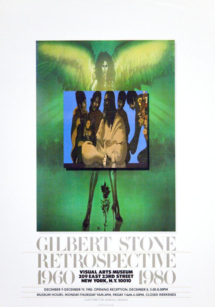 Posters depicts: The Beatles with guru and woman with wings