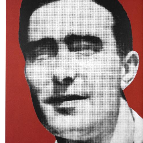 Portfolios depicts: black and white photograph of mid-20th-century man's face