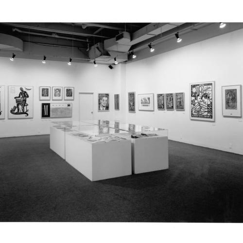 Photographic Materials depicts: artworks installed in gallery