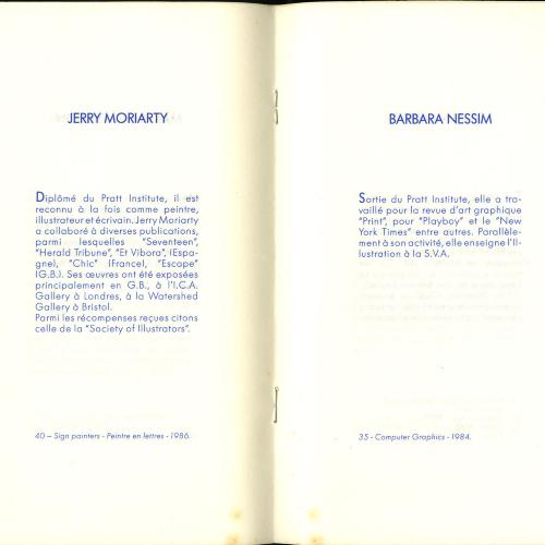 Exhibition Catalogues depicts: Le Graphisme Americain a L'Affiche brochure

