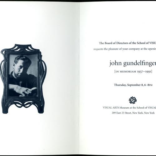 Announcements and invitations depicts: Exhibition announcement