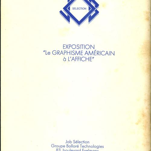 Exhibition Catalogues depicts: Le Graphisme Americain a L'Affiche brochure
