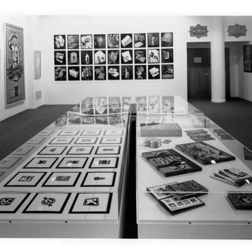 Photographic Materials depicts: artworks installed in gallery