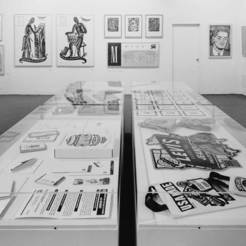Photographic Materials depicts: artworks installed in gallery