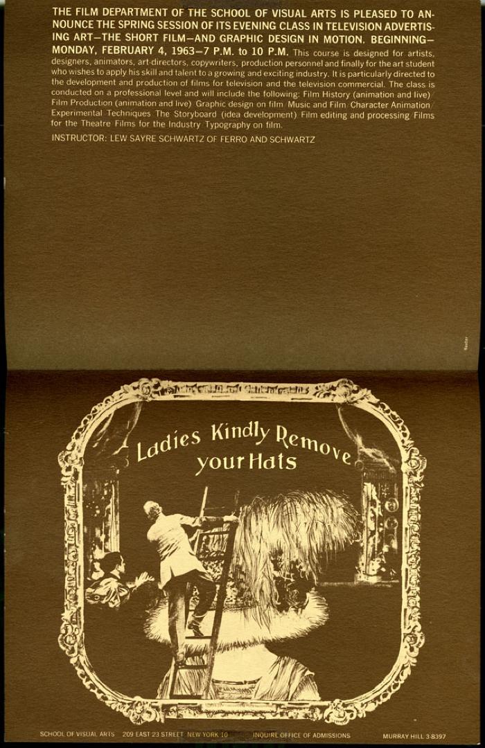 Course Announcements depicts: old timey photo of a man climbing a ladder onto a stage