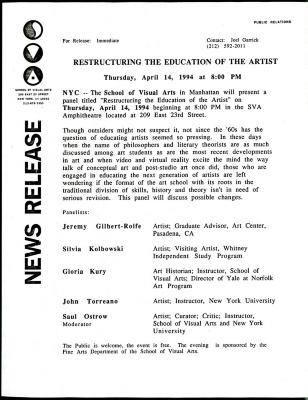 Press Releases depicts: typed description of event