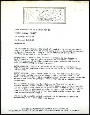 Press Releases depicts: typed description of event