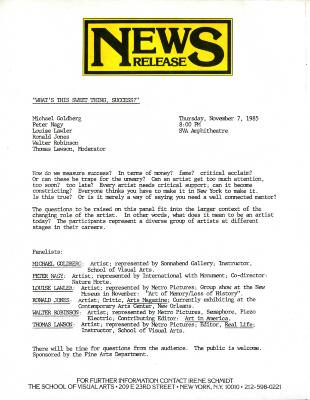 Press Releases depicts: typed press release
