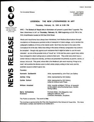 Press Releases depicts: typed press release