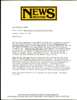 Press Releases depicts: typed description of event