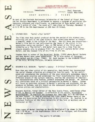 Press Releases depicts: typed press release