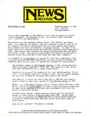 Press Releases depicts: typed press release