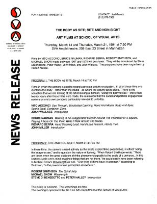 Press Releases depicts: typed press release