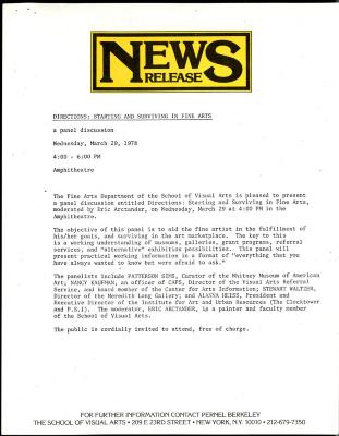Press Releases depicts: typed description of event