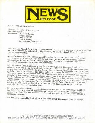 Press Releases depicts: typed press release