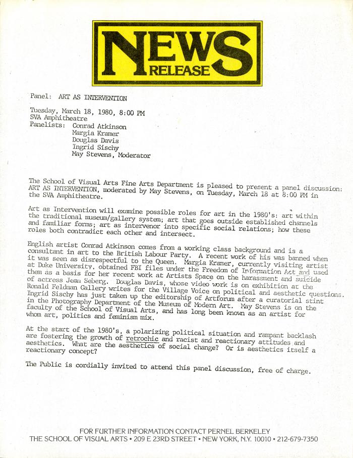 Press Releases depicts: typed press release