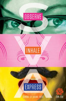 Posters depicts: Horizontally segmented depiction of a face, with each segment in a different medium.