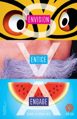 Posters depicts: Horizontally segmented depiction of a smiling face, with each segment in a different medium.