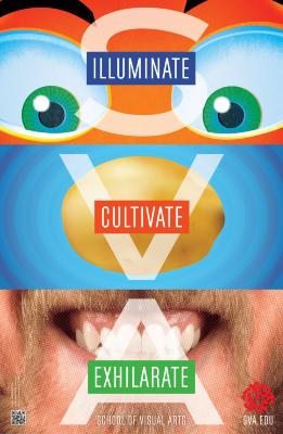 Posters depicts: Horizontally segmented depiction of a smiling face, with each segment in a different medium.