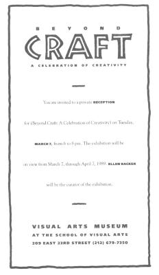 Announcements and invitations depicts: Exhibition announcement
