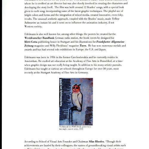 Press Releases depicts: Typewritten document describing exhibition