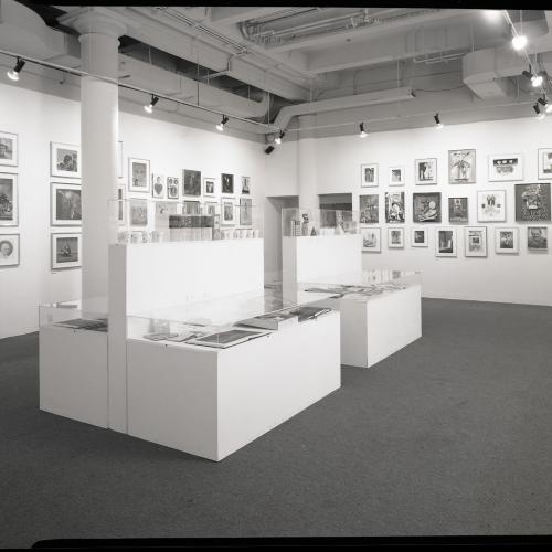 Photographic Materials depicts: artworks installed in gallery