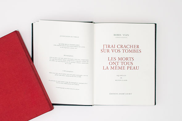 Title page of "J'irari Cracher Sur Vos Tombes".